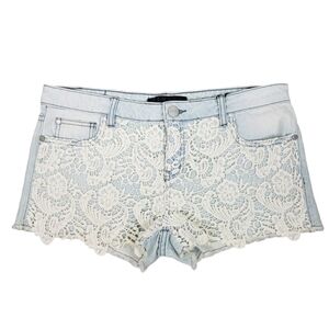 TINSEL Crocheted High Rise Jean Shorts Size 29